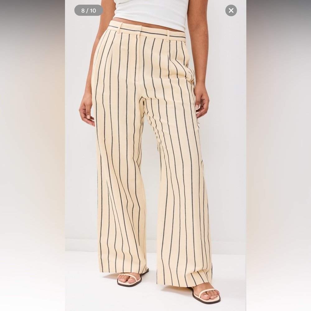 JENNI KAYNE Jones Trouser in Navy Stripe - 10